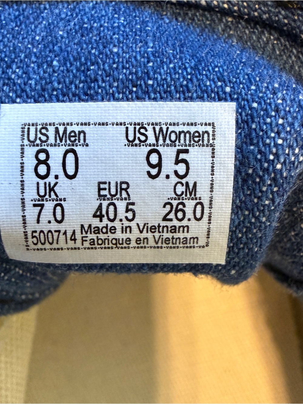 NWOB Vans Authentic 44 DX Anaheim Factory Free Range Cow Men’s 8 Women’s 9.5 - Picture 7 of 8